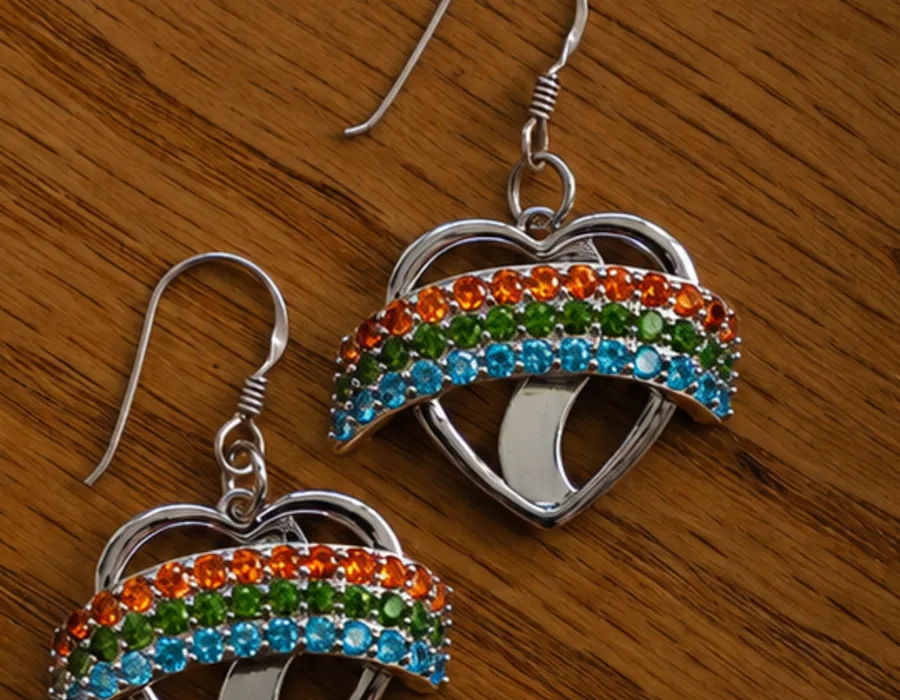 Rainbow Bridge earrings